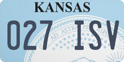 KS license plate 027ISV