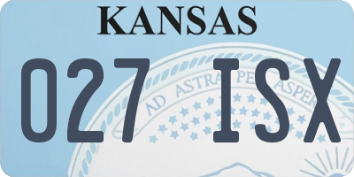 KS license plate 027ISX