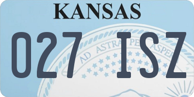 KS license plate 027ISZ