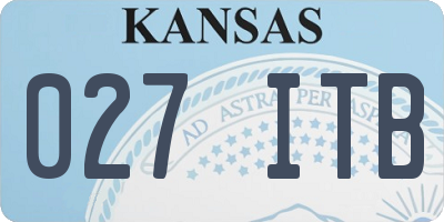 KS license plate 027ITB