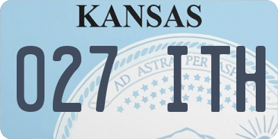 KS license plate 027ITH