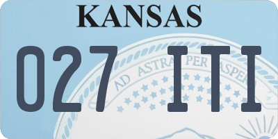 KS license plate 027ITI