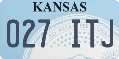 KS license plate 027ITJ