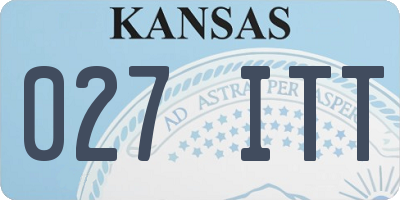 KS license plate 027ITT