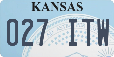 KS license plate 027ITW