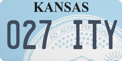 KS license plate 027ITY