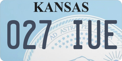KS license plate 027IUE