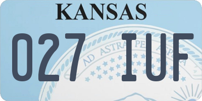 KS license plate 027IUF