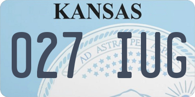 KS license plate 027IUG