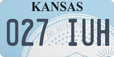 KS license plate 027IUH