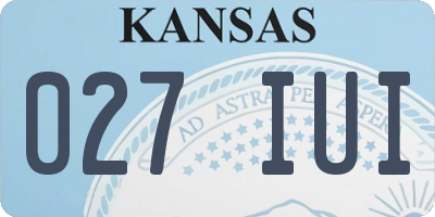 KS license plate 027IUI