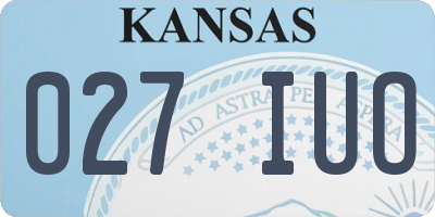 KS license plate 027IUO