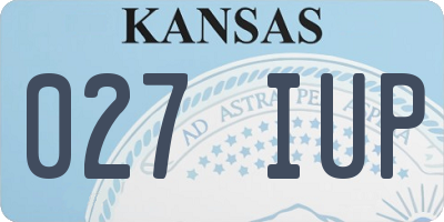KS license plate 027IUP