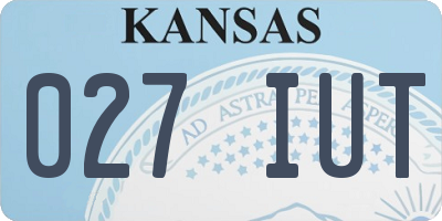 KS license plate 027IUT