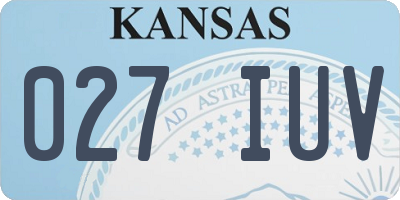 KS license plate 027IUV