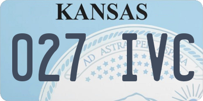 KS license plate 027IVC