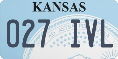 KS license plate 027IVL