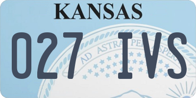 KS license plate 027IVS