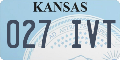 KS license plate 027IVT