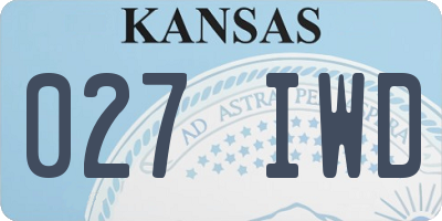 KS license plate 027IWD