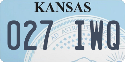 KS license plate 027IWQ