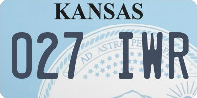 KS license plate 027IWR