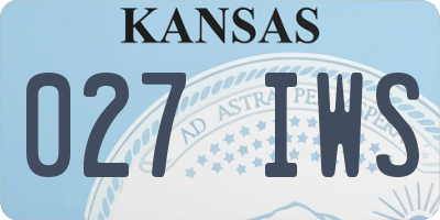 KS license plate 027IWS