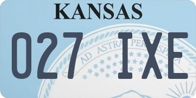 KS license plate 027IXE