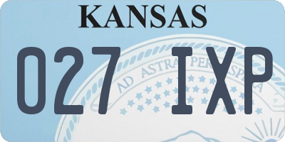 KS license plate 027IXP