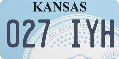 KS license plate 027IYH