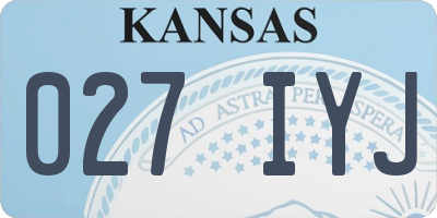 KS license plate 027IYJ