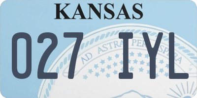 KS license plate 027IYL