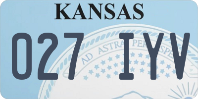 KS license plate 027IYV