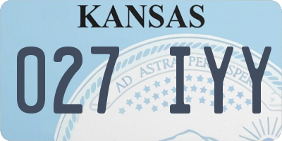 KS license plate 027IYY
