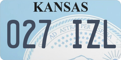 KS license plate 027IZL