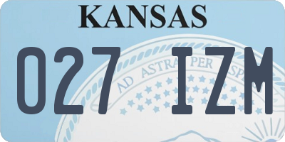 KS license plate 027IZM