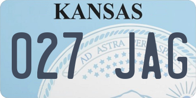 KS license plate 027JAG