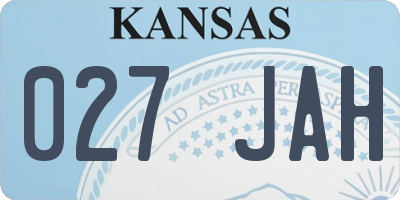 KS license plate 027JAH