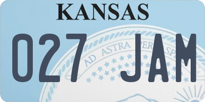 KS license plate 027JAM