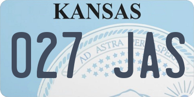 KS license plate 027JAS
