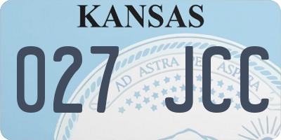 KS license plate 027JCC