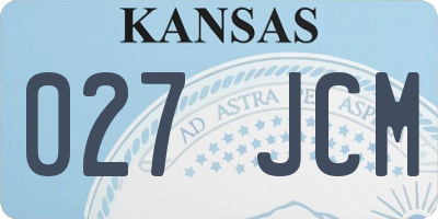 KS license plate 027JCM