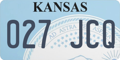 KS license plate 027JCQ