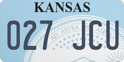 KS license plate 027JCU
