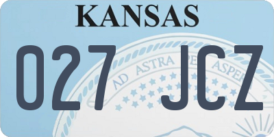 KS license plate 027JCZ