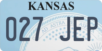 KS license plate 027JEP