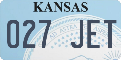 KS license plate 027JET