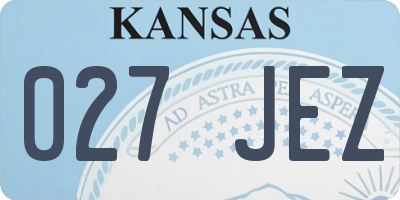 KS license plate 027JEZ