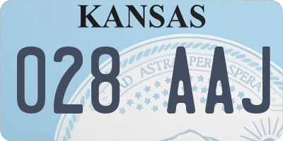 KS license plate 028AAJ