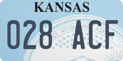 KS license plate 028ACF
